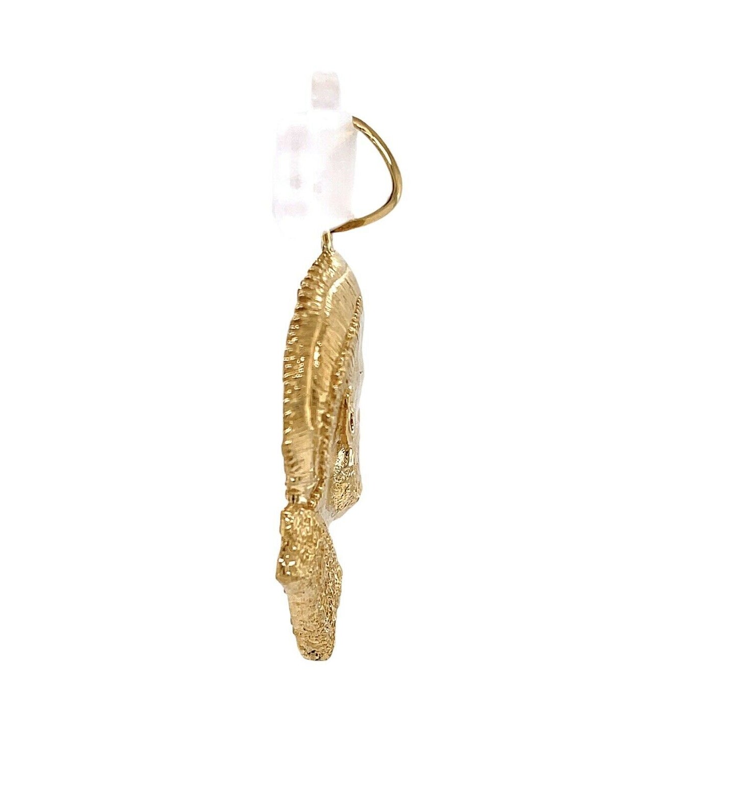 Mens 14k Solid Yellow Gold Nipsey Hussle Head Face Pendant 1.5"