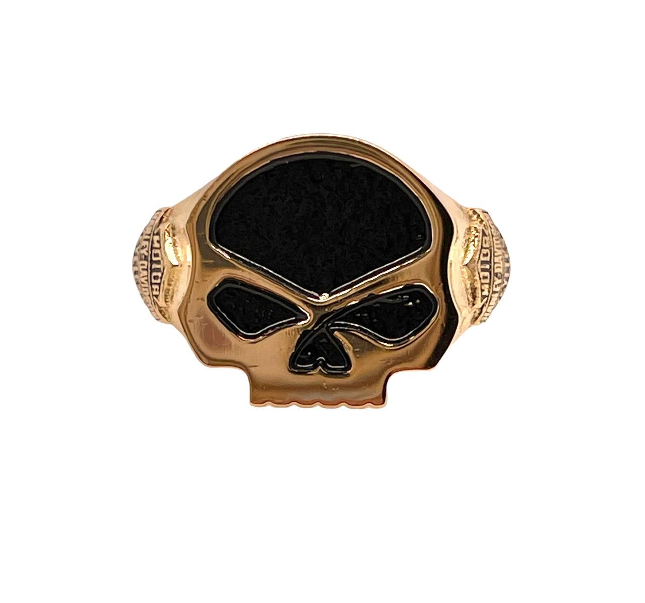 14k Solid Yellow Gold Skull Men's Bikers Ring 12.1 Grams