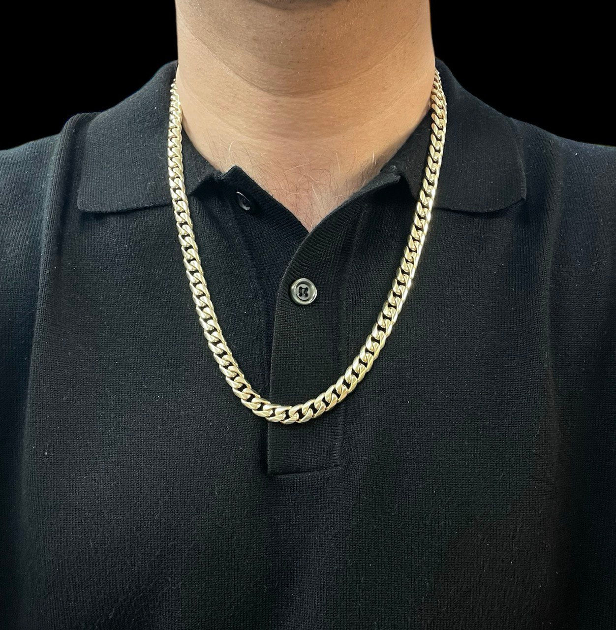 145.8 Gr Mens 14k Solid Yellow Gold Miami Cuban Link Chain Necklace 8.7 MM 26.25 in