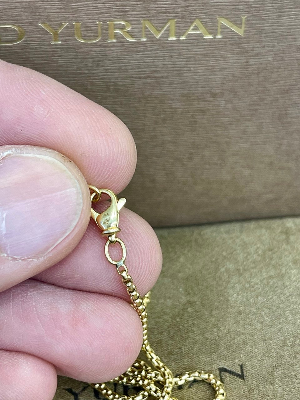 David Yurman 18k 1.7mm Box Chain 26 Inches