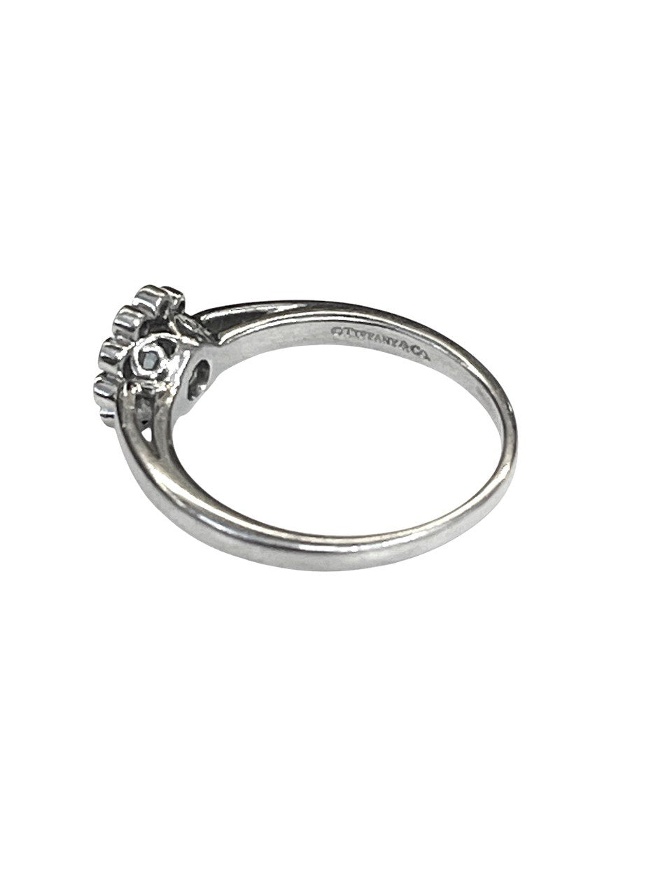 Tiffany & Co. Platinum PT950 Aquamarine and Diamond Ring