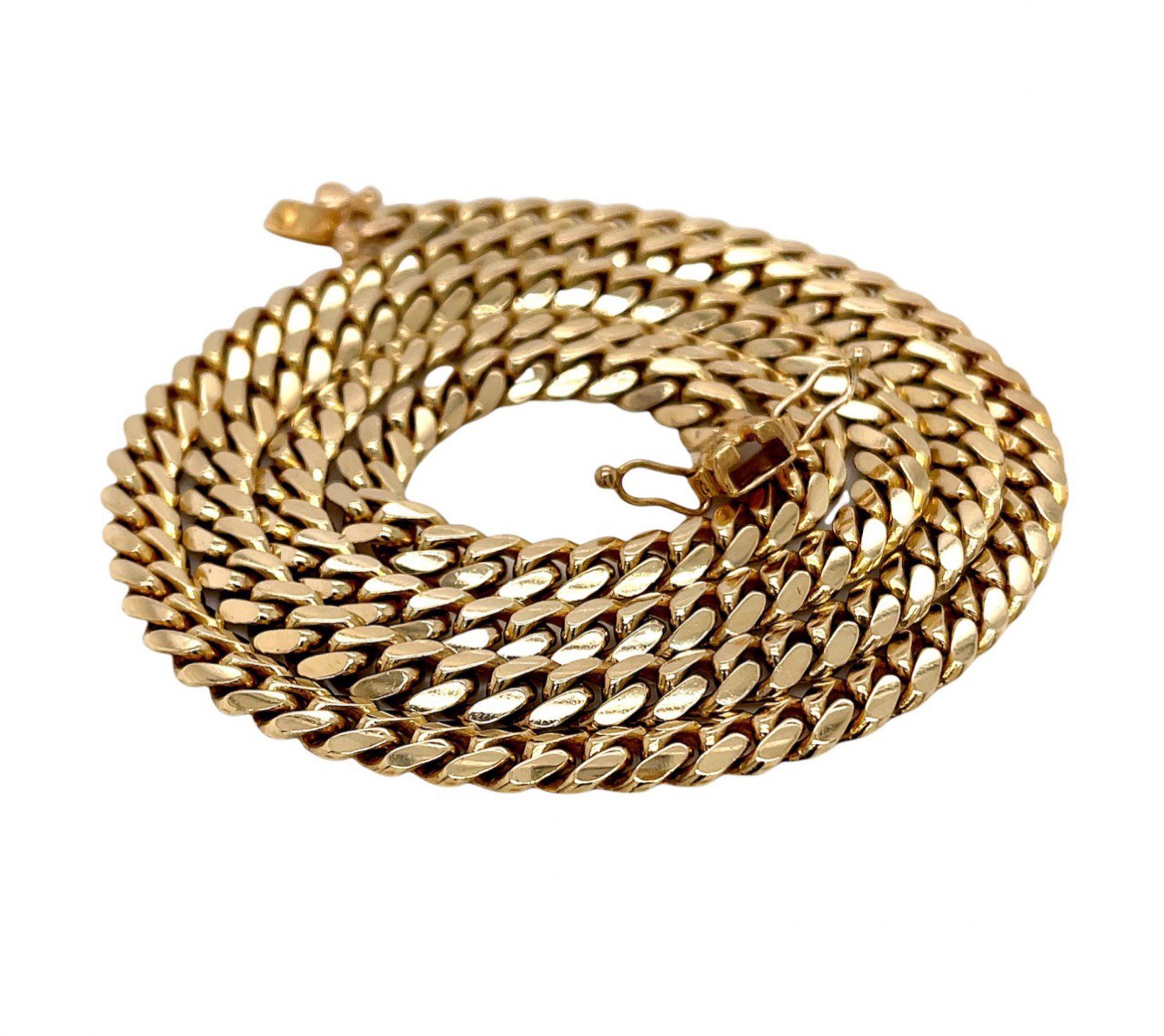 80.9 Grams Solid 14k Yellow Gold Mens Miami Cuban Link Chain Necklace 26" 6.5 MM