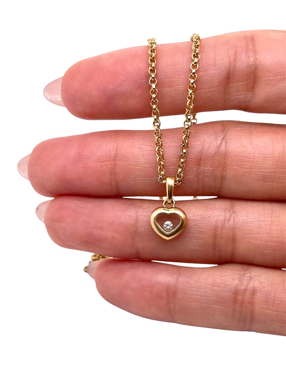 Chopard Happy Diamond Pendant 18k Yellow Gold Heart Necklace
