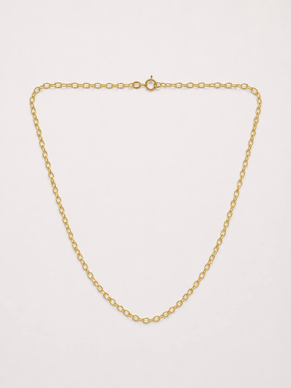 14K Yellow Gold Twisted Crochet Chain Necklace 16” 2.5mm Dainty 3.1g
