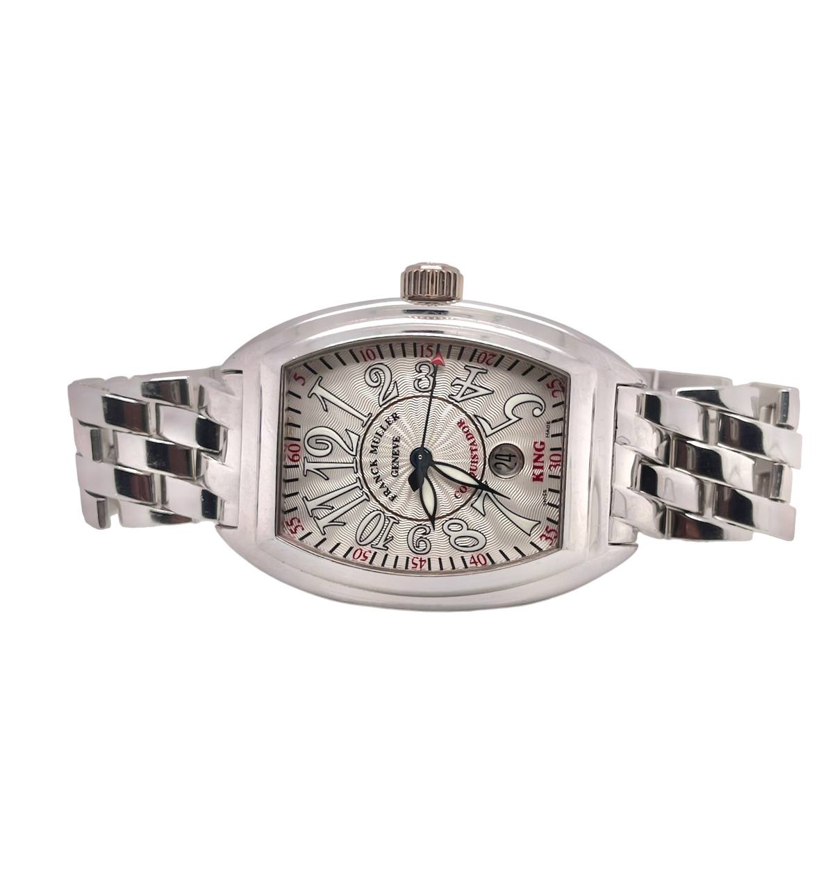 Franck Muller 8005 SC King Conquistador 18k White Gold Automatic Mens Watch