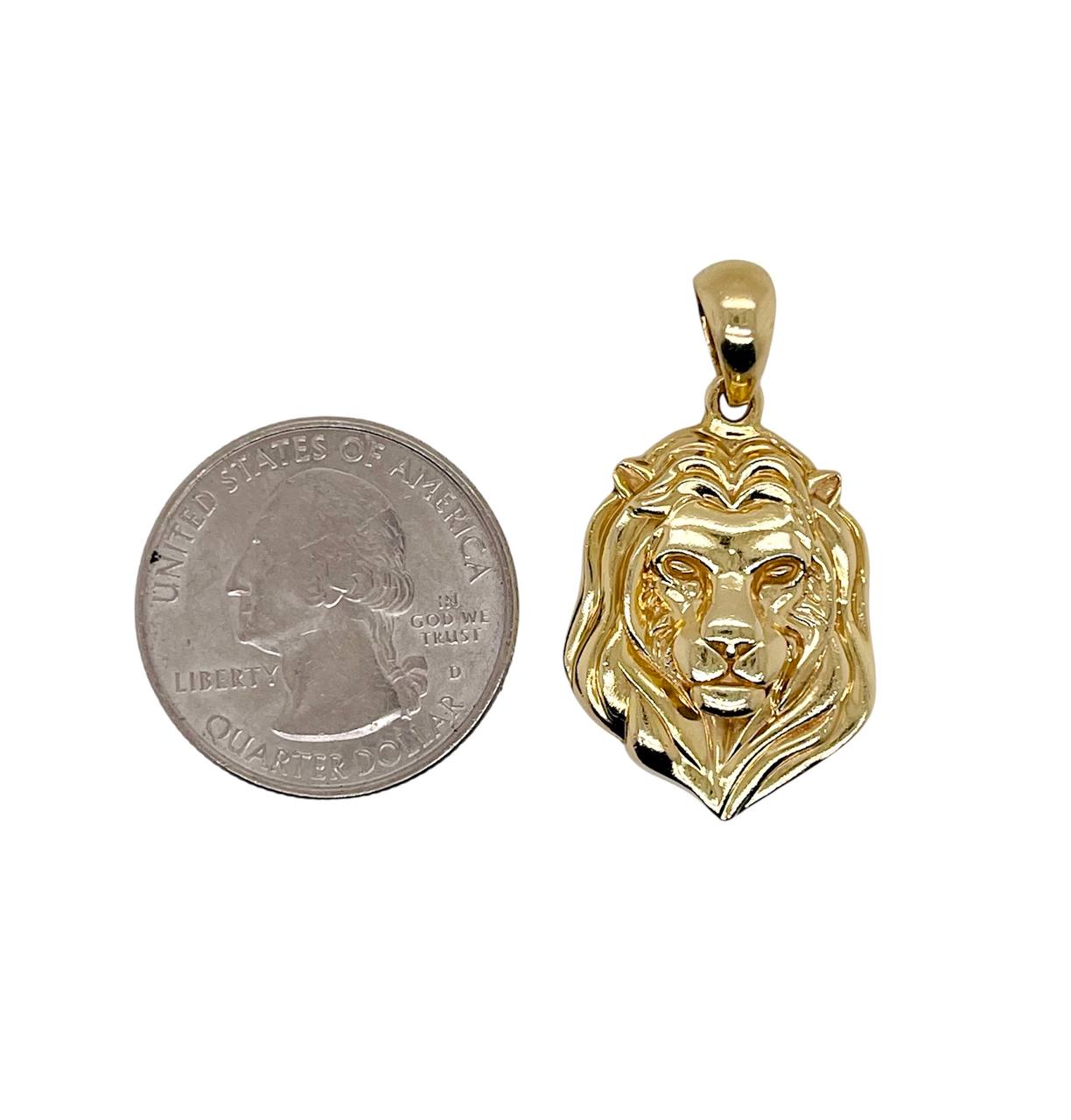 Jacoje Standard Lion Pendant 14k Solid Yellow Gold