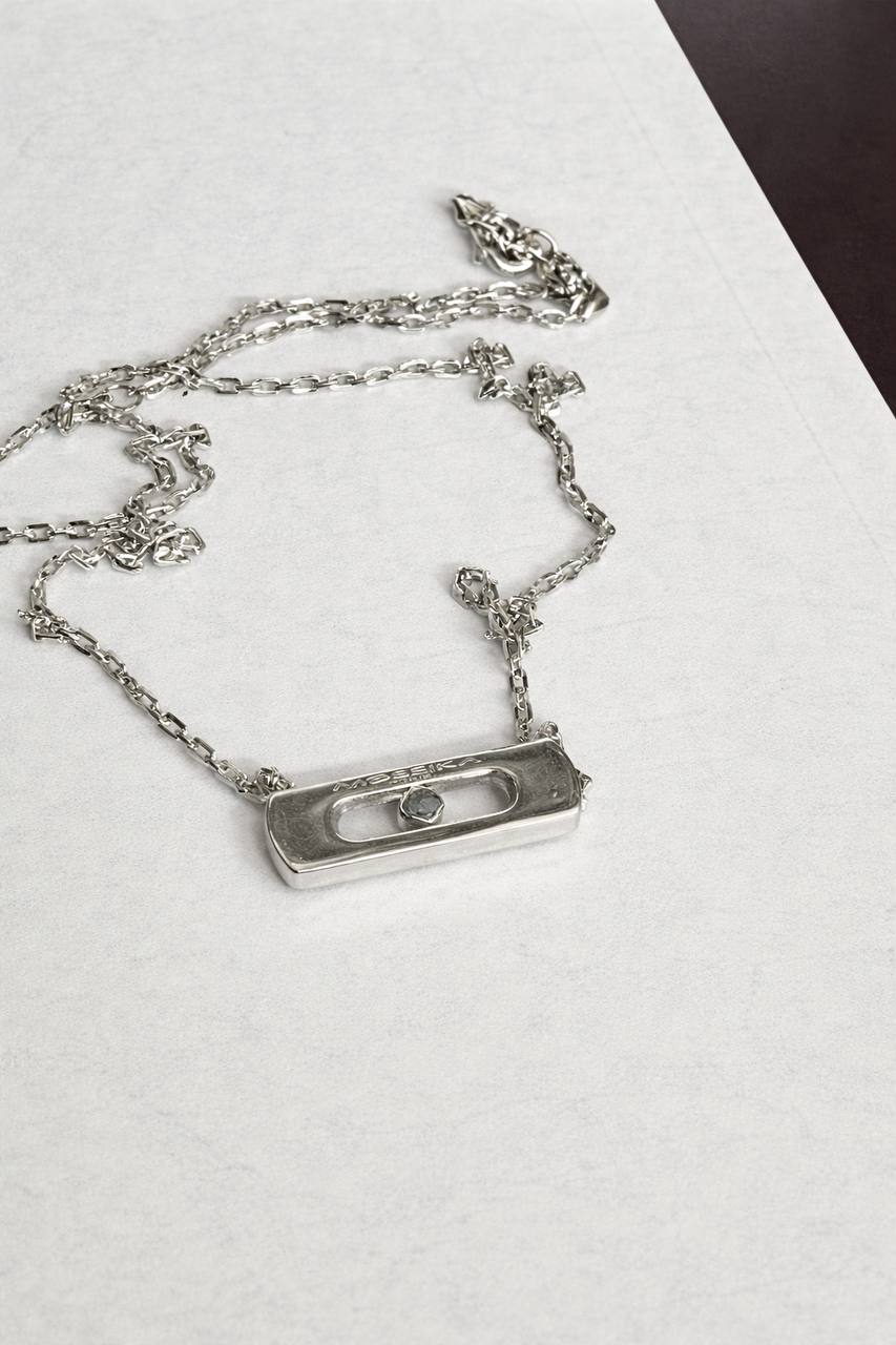 Authentic Messika Move Uno Diamond Necklace – White Gold Floating Diamond Pendant