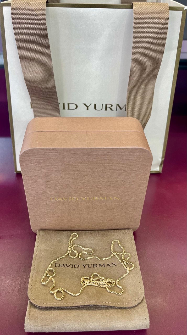 David Yurman 18k 1.7mm Box Chain 26 Inches