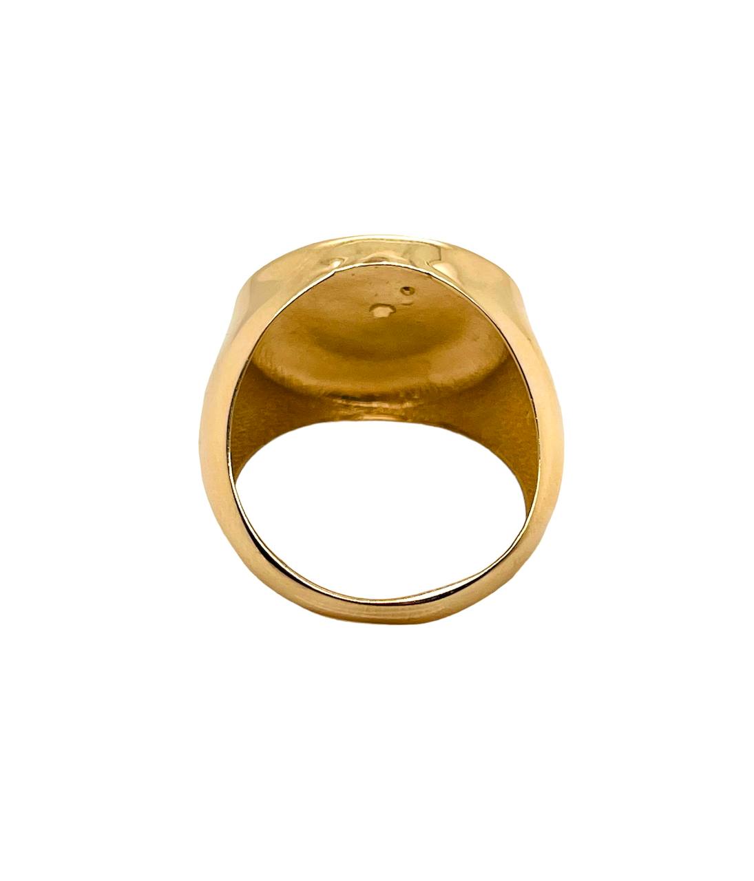 14K Solid Yellow Gold Mens Greek Key Ring 7.1 Grams