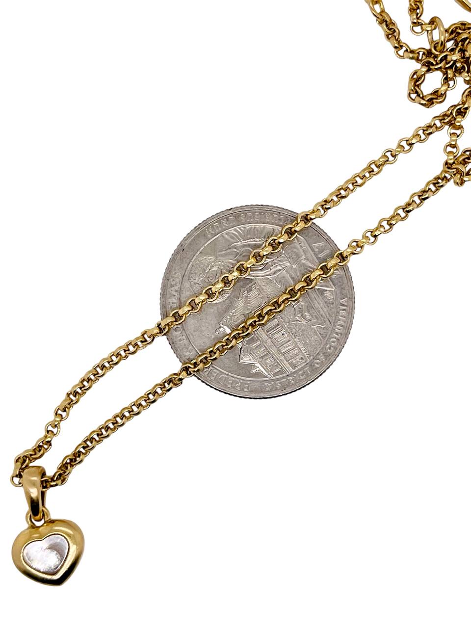 Chopard Happy Diamond Pendant 18k Yellow Gold Heart Necklace