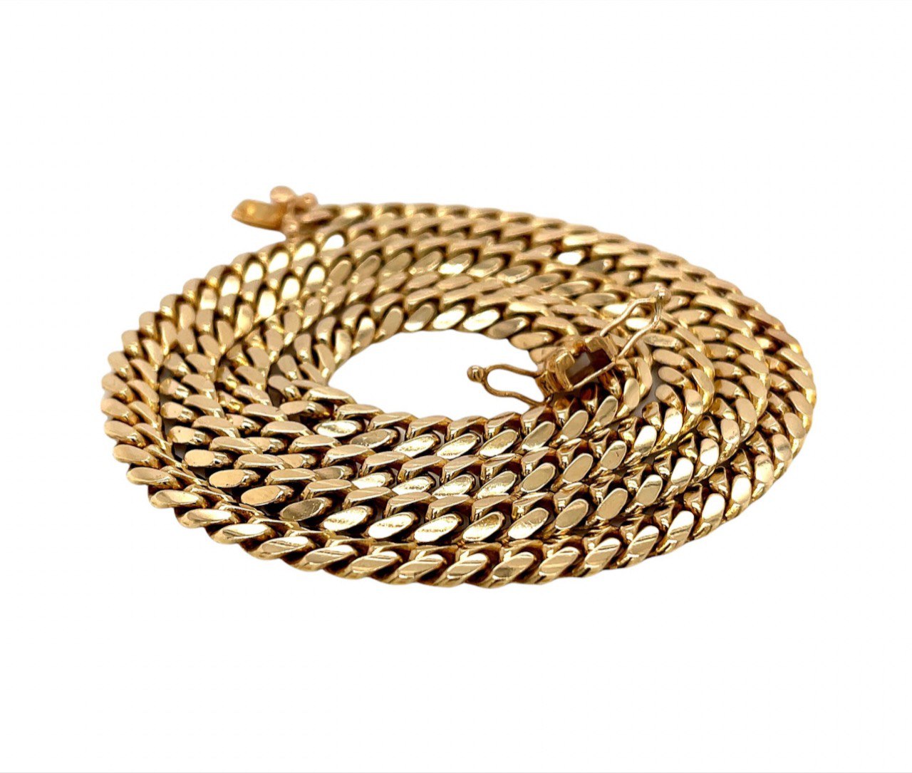 80.9 Grams Solid 14k Yellow Gold Mens Miami Cuban Link Chain Necklace 26" 6.5 MM