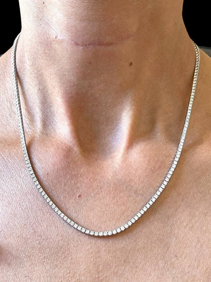 Diamond tennis necklace