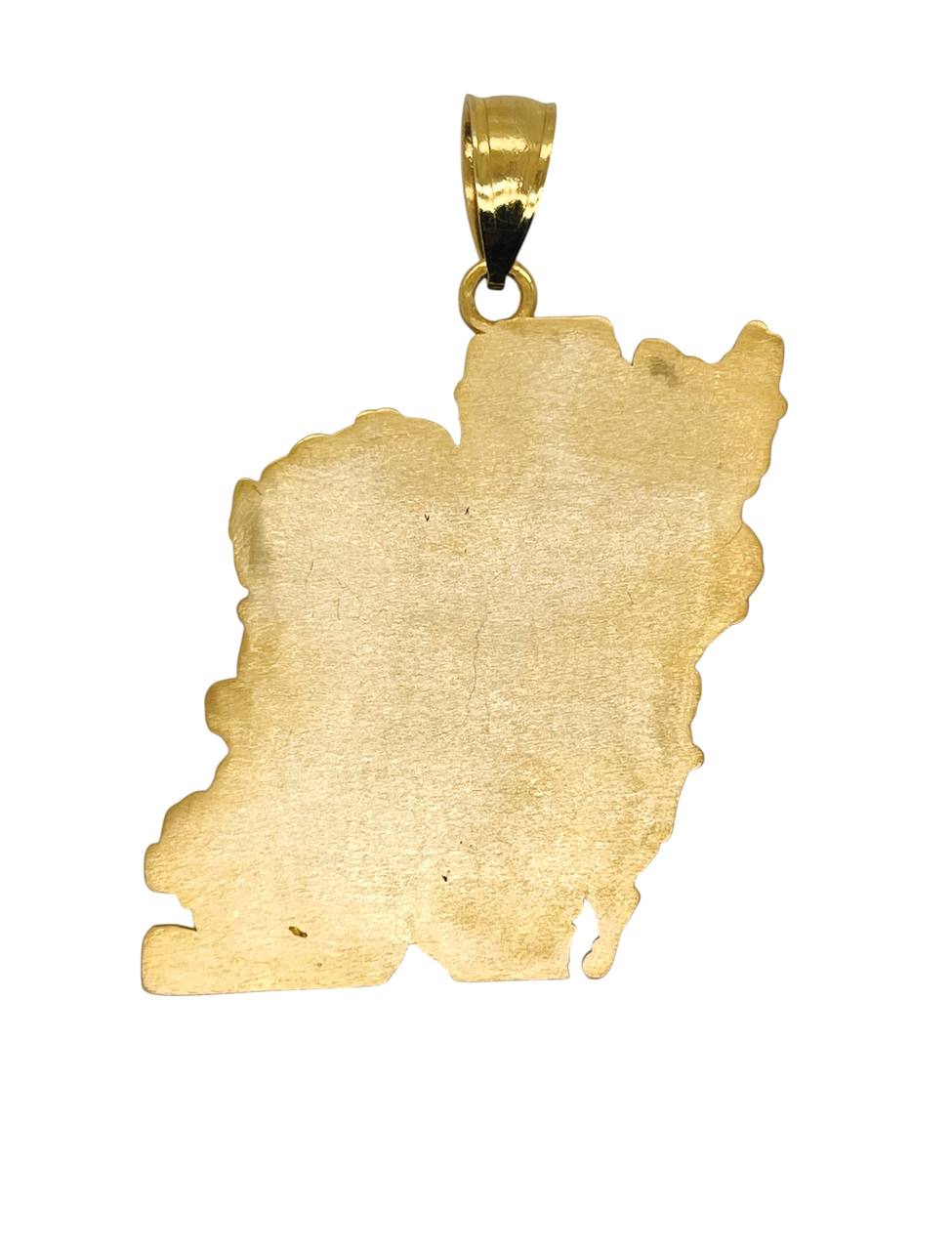 Persian Heritage Cyrus the Great & Iran Map 18k Gold Natural Diamond Pendant