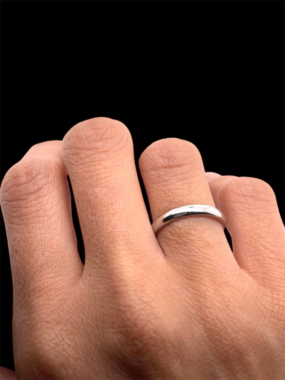 Tiffany & Co. 950 Platinum Wedding Band Ring 3 mm Size 7.5