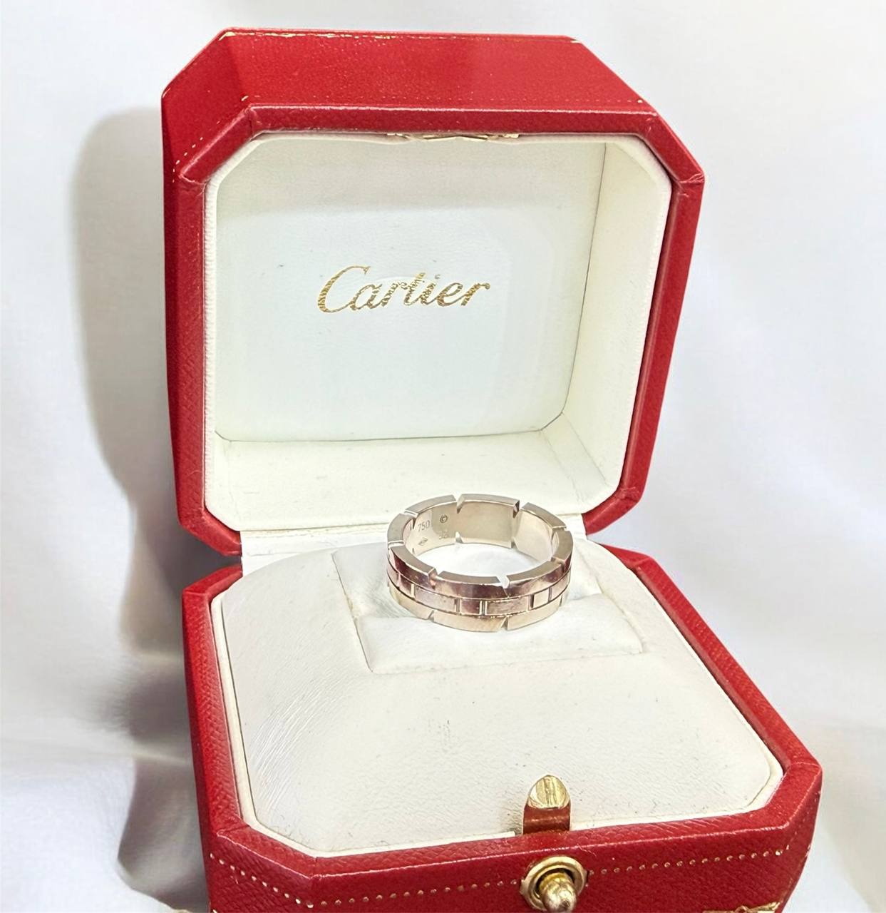 Cartier Tank Francaise 18K White Gold 6mm Band Ring