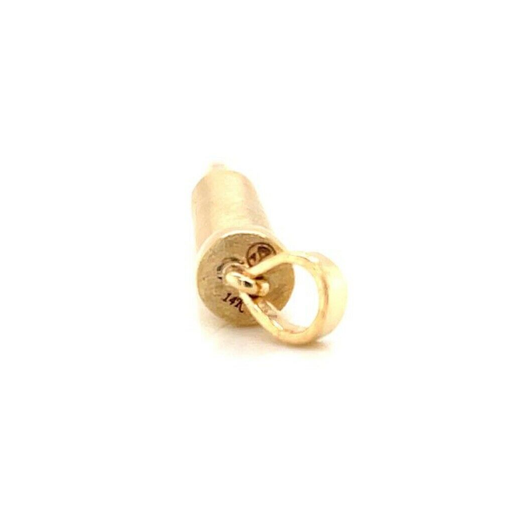 Gold Rifle Bullet String 14k Solid Yellow Gold Openable Bullet Mens Pendant Ammunition For Ashe ...