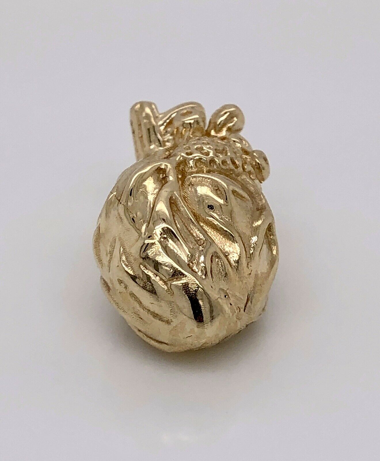 14k Gold Anatomical Human Heart 3D Model Anatomy Medical Pendant Custom Made