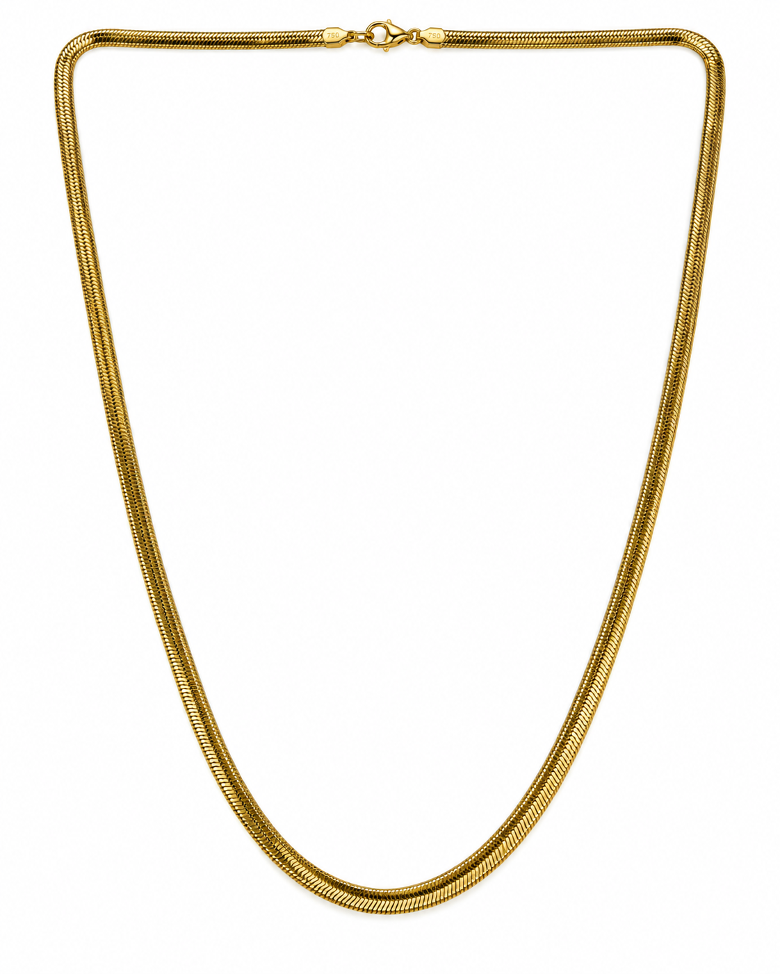 18K Yellow Gold 3.3mm Snake Chain Necklace – 17" – 10.7g
