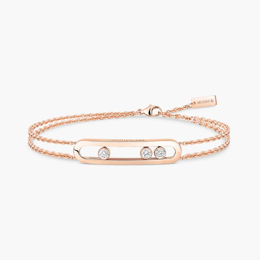 Messika Move Classique 18k Rose Gold Diamond Bracelet