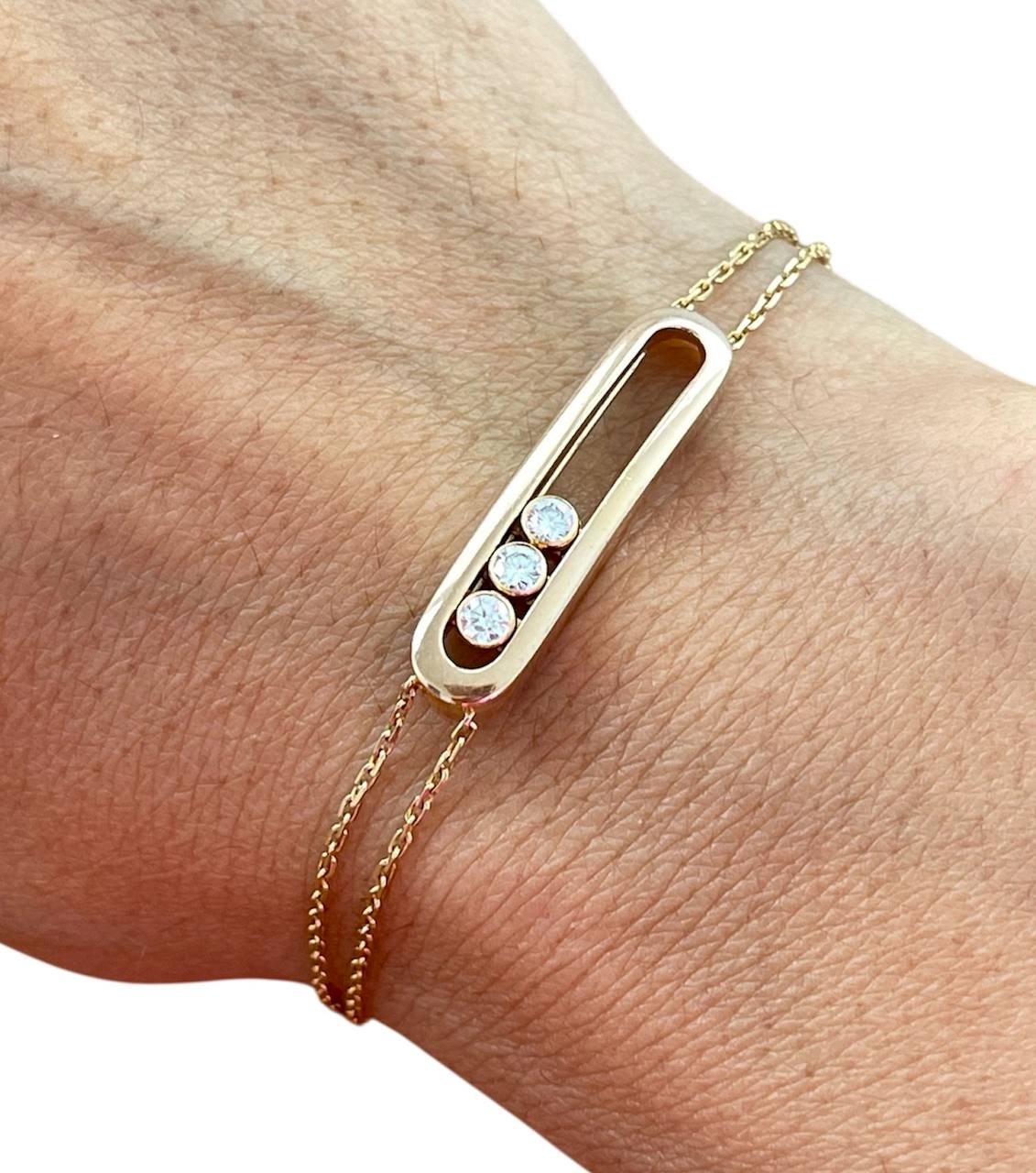 Messika Move Classique 18k Rose Gold Diamond Bracelet