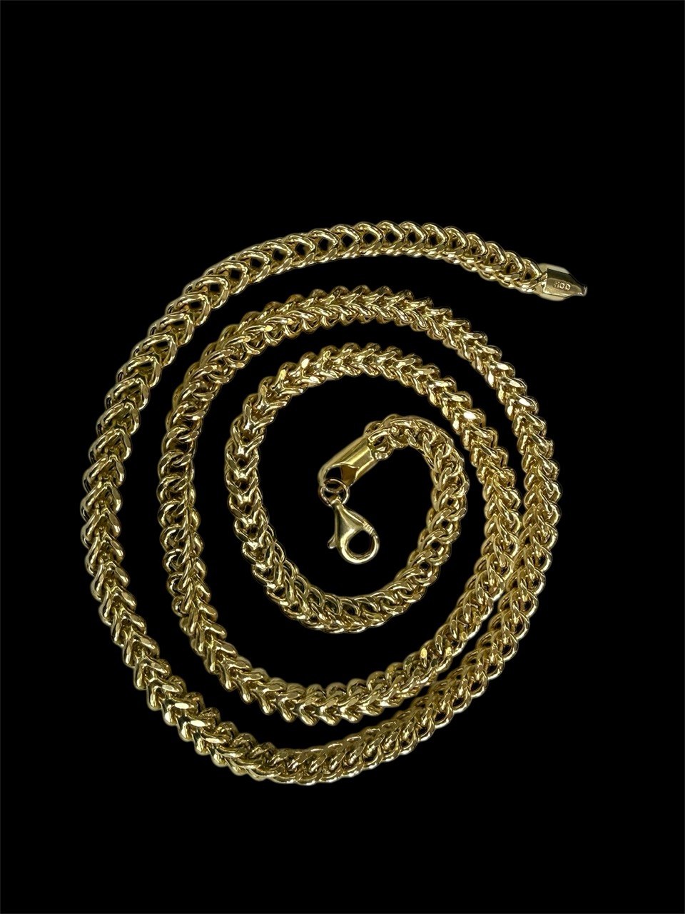 39.2 Grams 14k Yellow Gold Mens Diamond Cut Franco Chain Necklace 27.5 in 5.5 MM