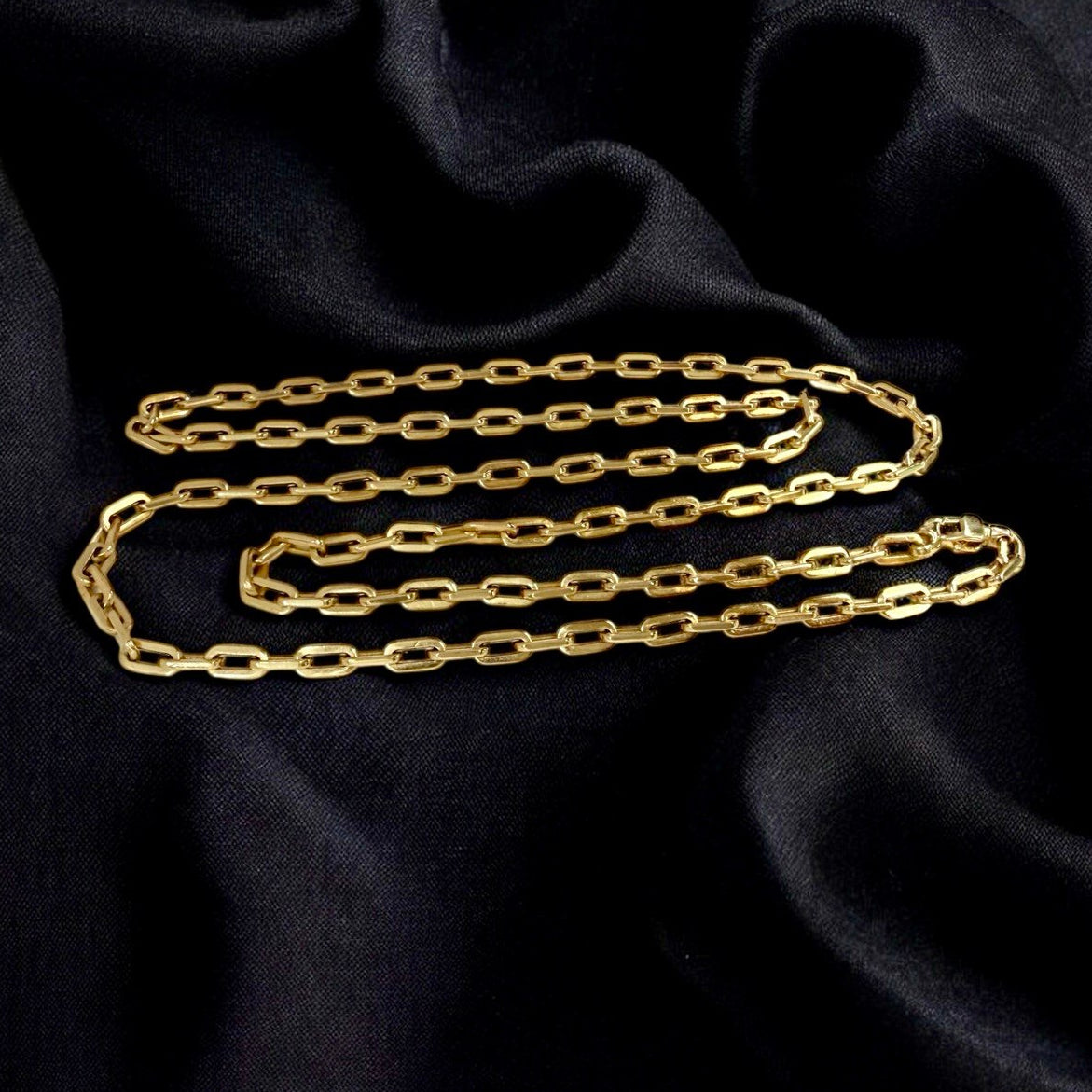 Mens 18k Solid Yellow Gold Link Chain Necklace 4.1 MM 30.75 in