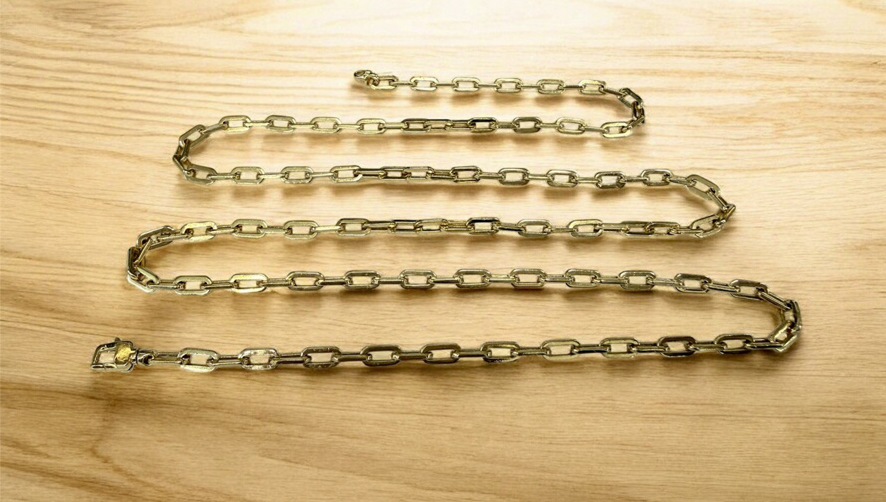 Mens 18k Solid Yellow Gold Link Chain Necklace 4.1 MM 30.75 in