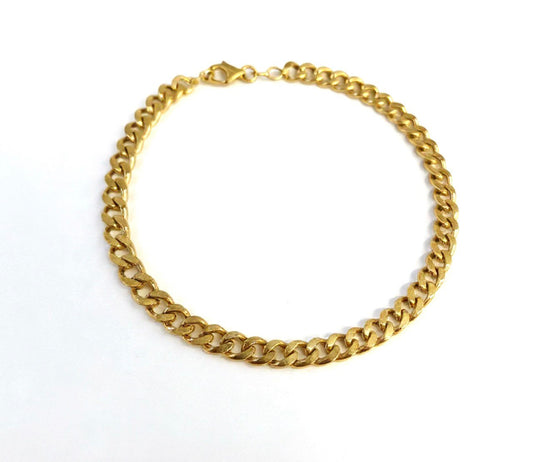 16.4 Grams 18k Solid Yellow Gold Mens Miami Cuban Curb Bracelet 5 MM 8.5 in