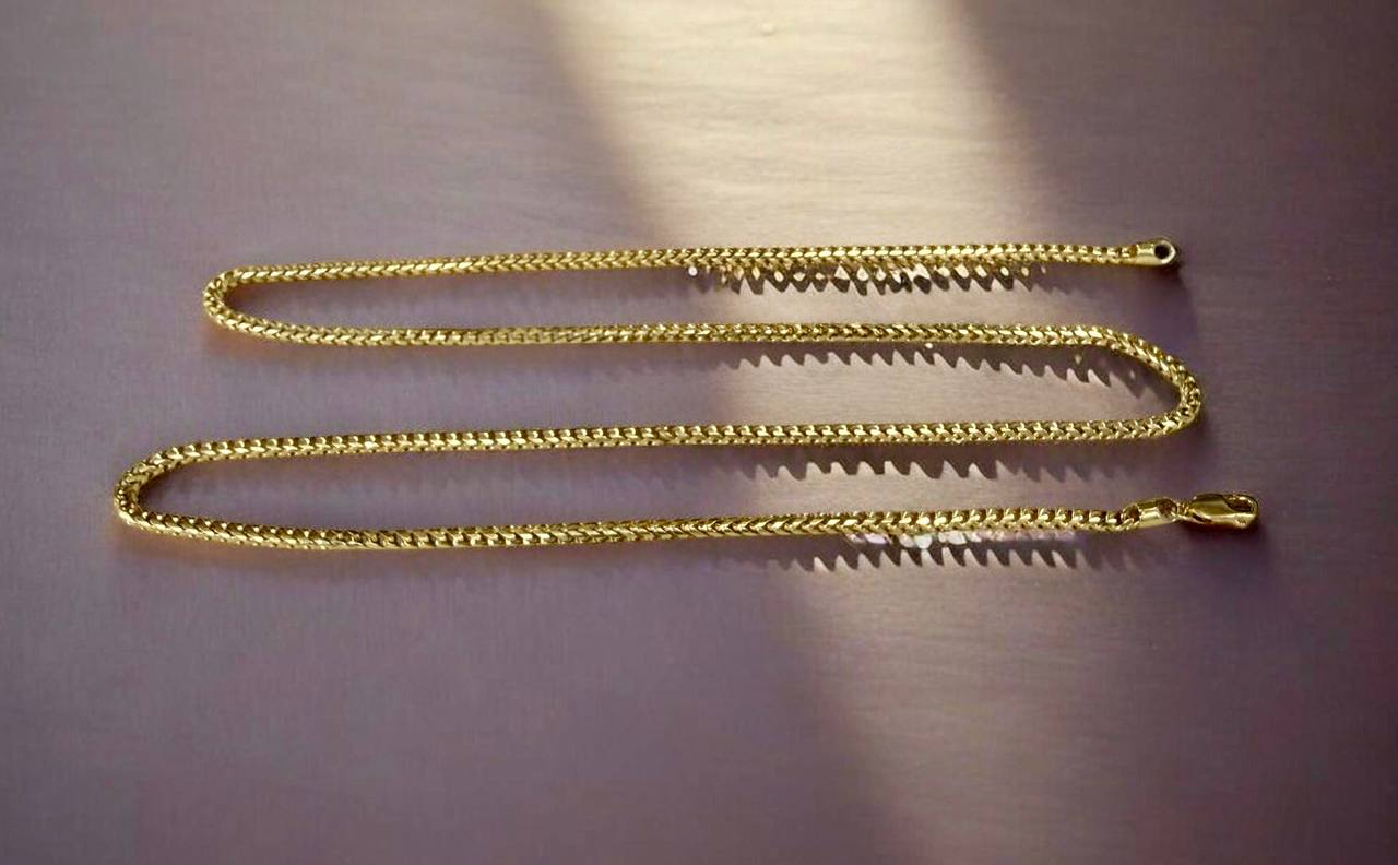 14k Solid Gold Round Franco Chain Necklace 24 in 21.8 Grams