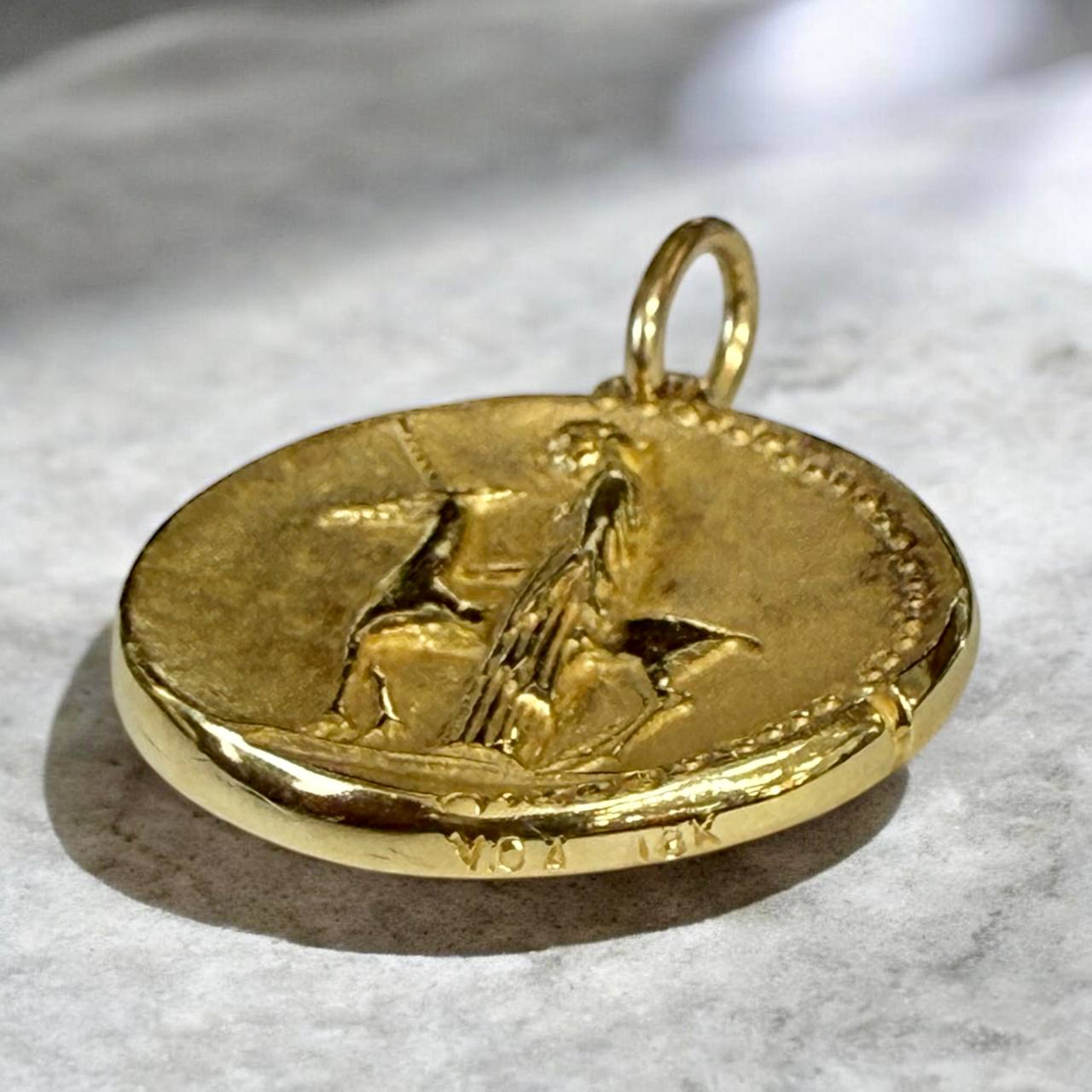 Authentic Vintage Van Cleef & Arpels 18K Gold Virgo Zodiac Pendant