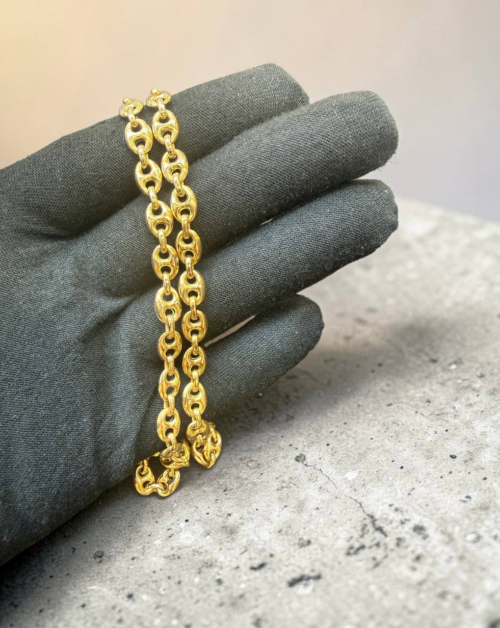 Solid 18K Yellow Gold Gucci Puff Mariner Link Chain Necklace – 24” | 6.6mm | 38.4g
