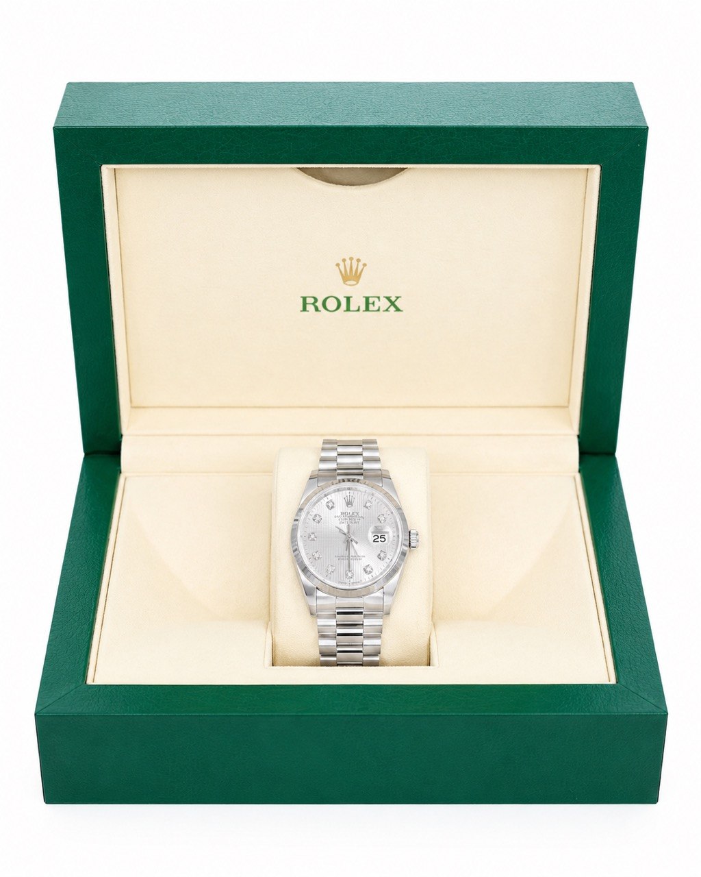 Rolex Day-Date 18206 Platinum 36mm Diamond Dial President Watch