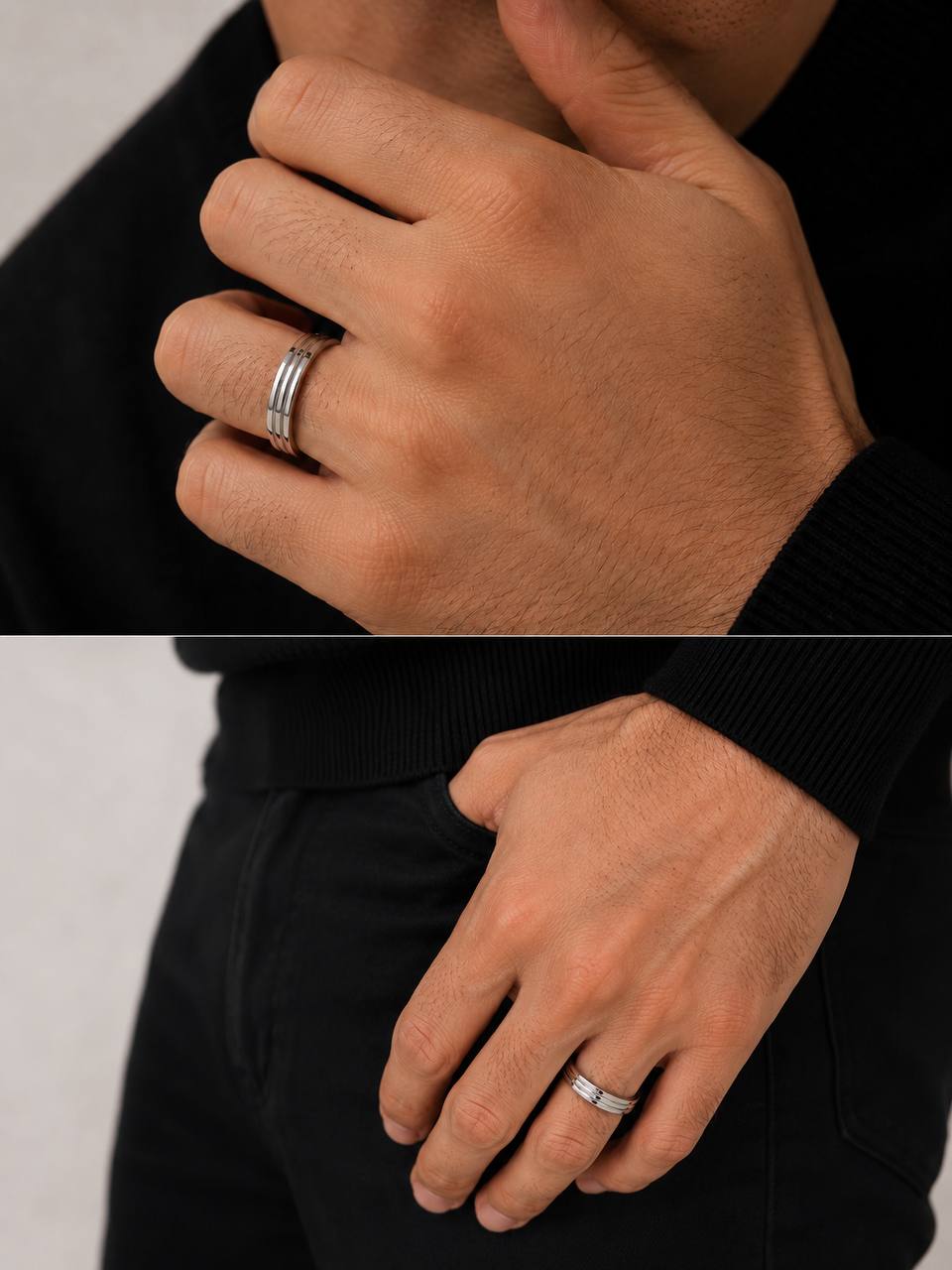 Authentic Cartier Vendôme Louis Trinity Wedding Band Ring 18K White Gold Size 61 (US 9.75)