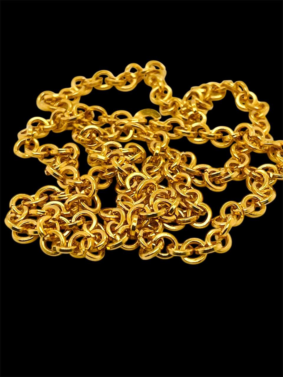 50 grams Mens 24k Solid Pure Gold Link Chain Necklace 5 MM, 26 in