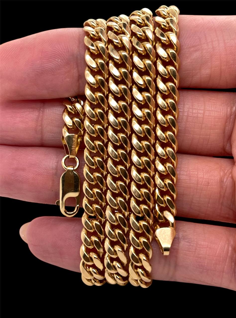 64.6 Grams Solid 14k Yellow Gold Mens Miami Cuban Link Chain Necklace 24" 6.1 MM