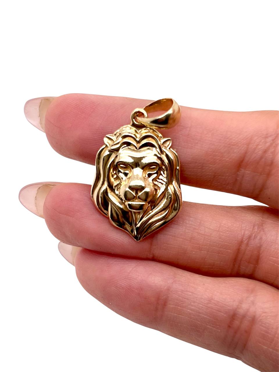 Jacoje Standard Lion Pendant 14k Solid Yellow Gold