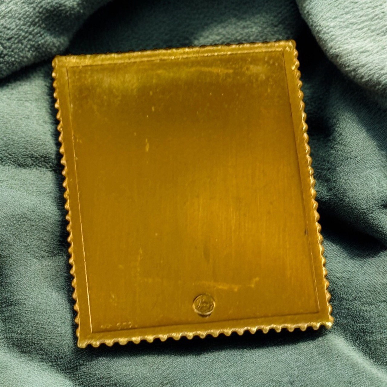 Rare Vtg SH1347 (1968) Iran Pahlavi 6 Rials Gold Enameled "Stamp" Medal - Empress Farah Diba