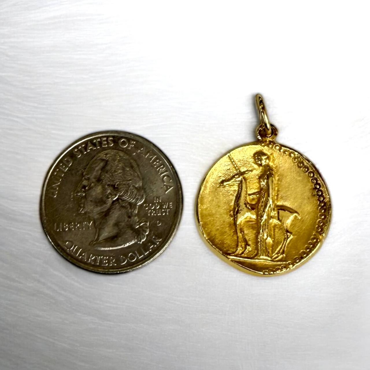 Authentic Vintage Van Cleef & Arpels 18K Gold Virgo Zodiac Pendant