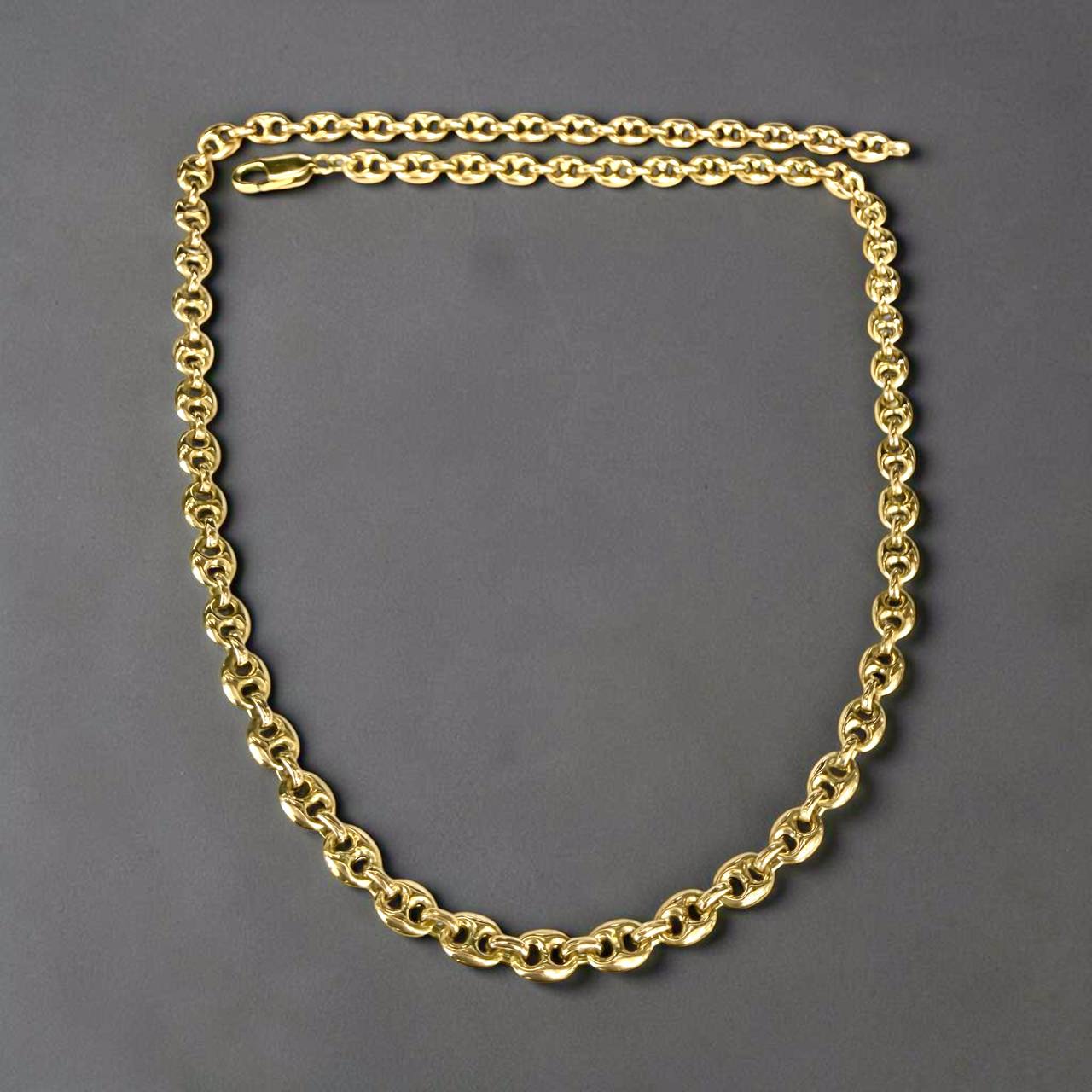 Solid 18K Yellow Gold Gucci Puff Mariner Link Chain Necklace – 24” | 6.6mm | 38.4g