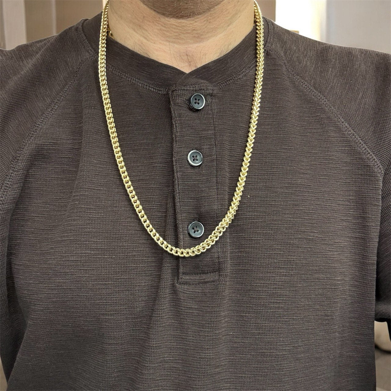 39.2 Grams 14k Yellow Gold Mens Diamond Cut Franco Chain Necklace 27.5 in 5.5 MM