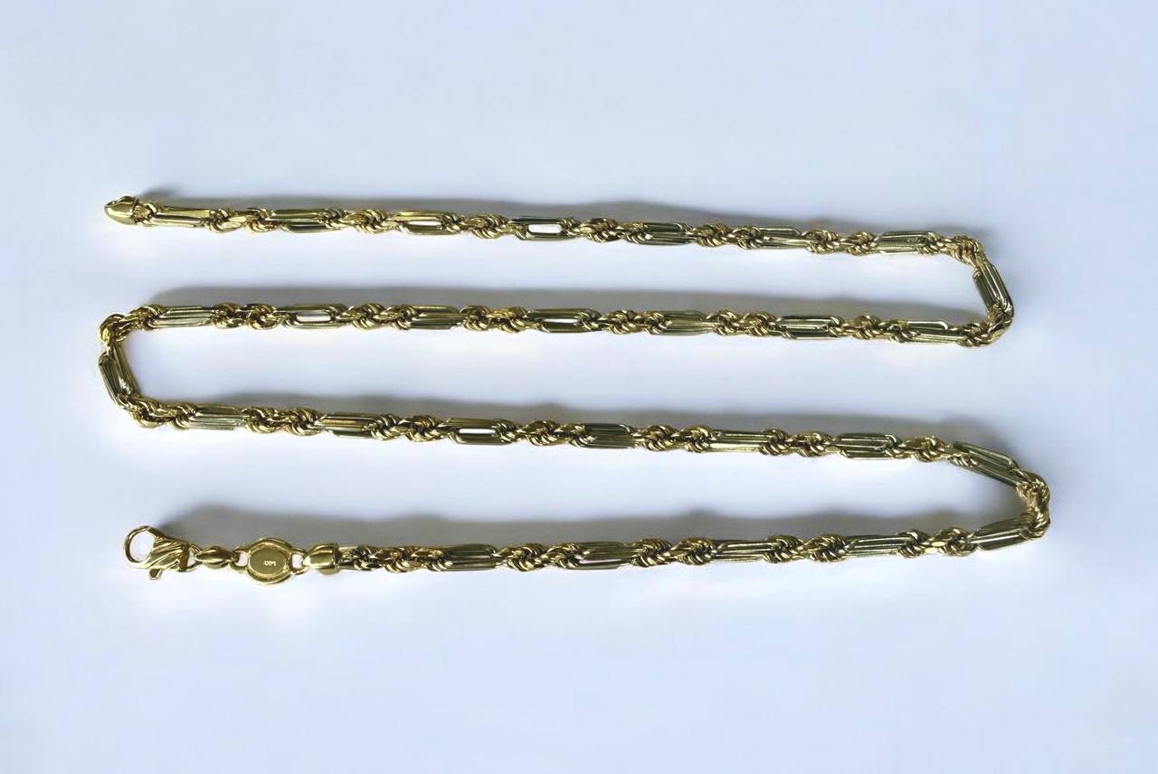 14K Two-Tone Gold Milano Figarope Chain Necklace 5 mm 26 in