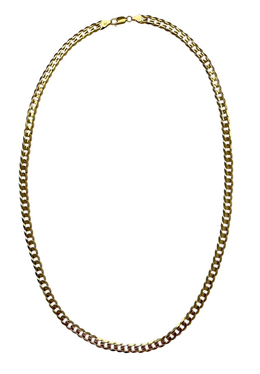 14K Solid Gold Cuban Link Chain – 26 Inch 7mm | Heavy Miami Cuban Necklace 46.6g