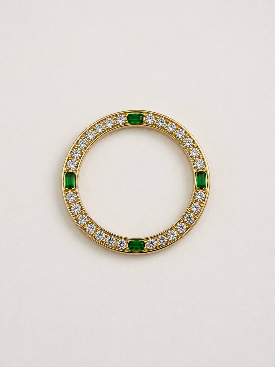 18K Gold Diamond & Emerald Bezel for Rolex Datejust 26mm | 0.56 CTW VS1–VS2 Diamonds