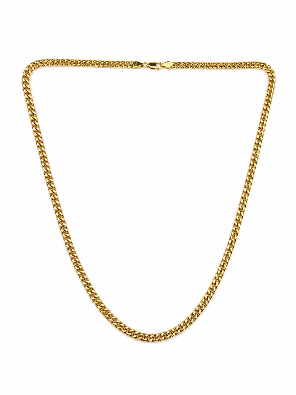 Mens 18K Yellow Gold Miami Cuban Curb Link Chain Necklace 24 in 5mm 26.2 Grams