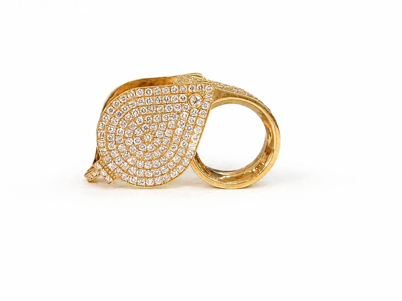 Solid 18K Yellow Gold Natural Diamond GIA 10X Jewelers Loupe Pendant 12.25 CTW Magnifier