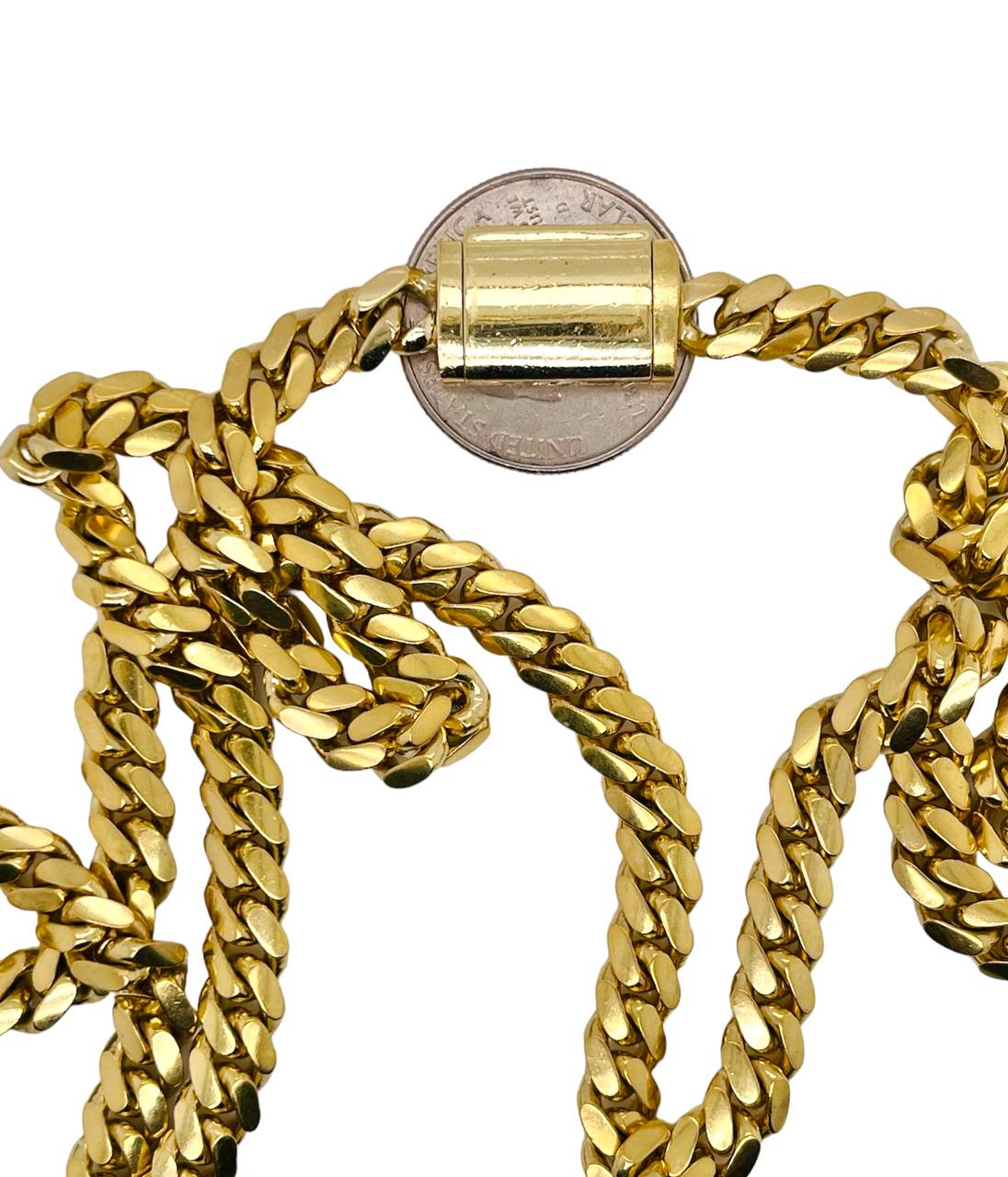 14k Solid Yellow Gold Mens Miami Cuban Link Chain Necklace 26 in 7 MM