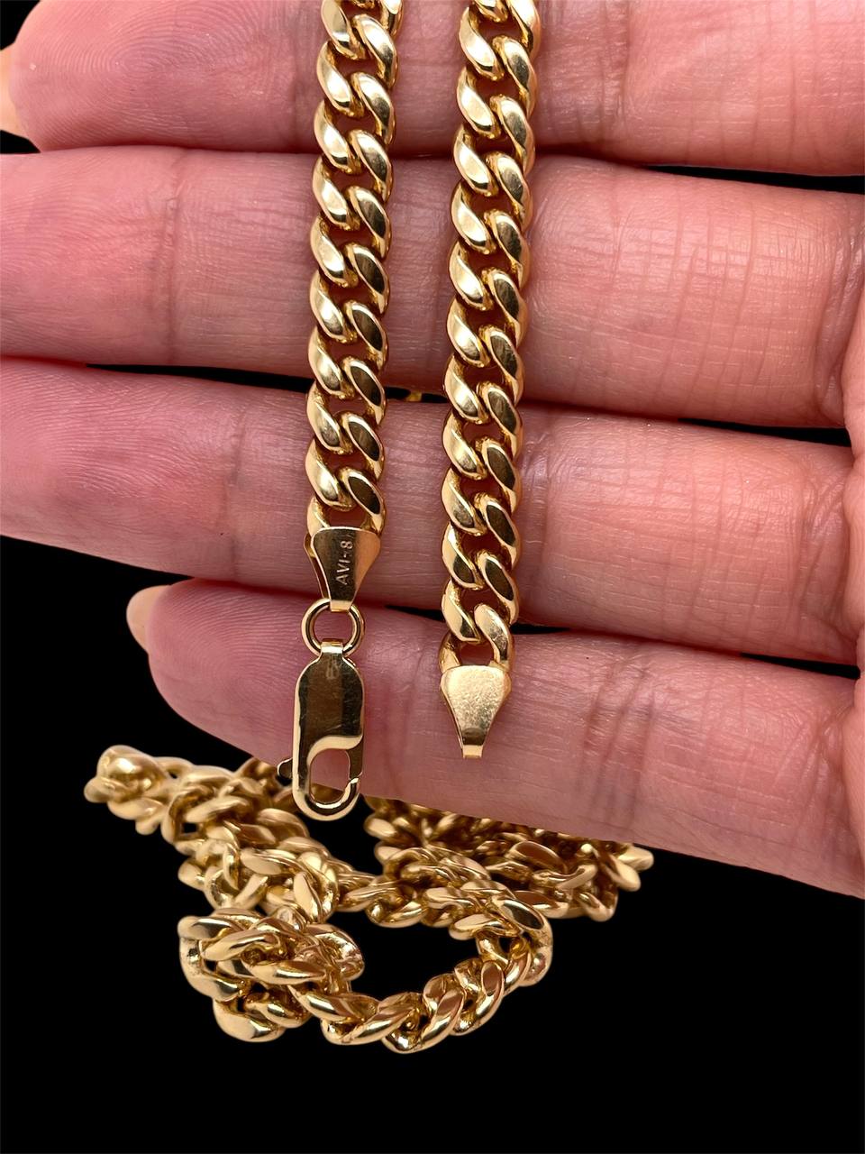 64.6 Grams Solid 14k Yellow Gold Mens Miami Cuban Link Chain Necklace 24" 6.1 MM