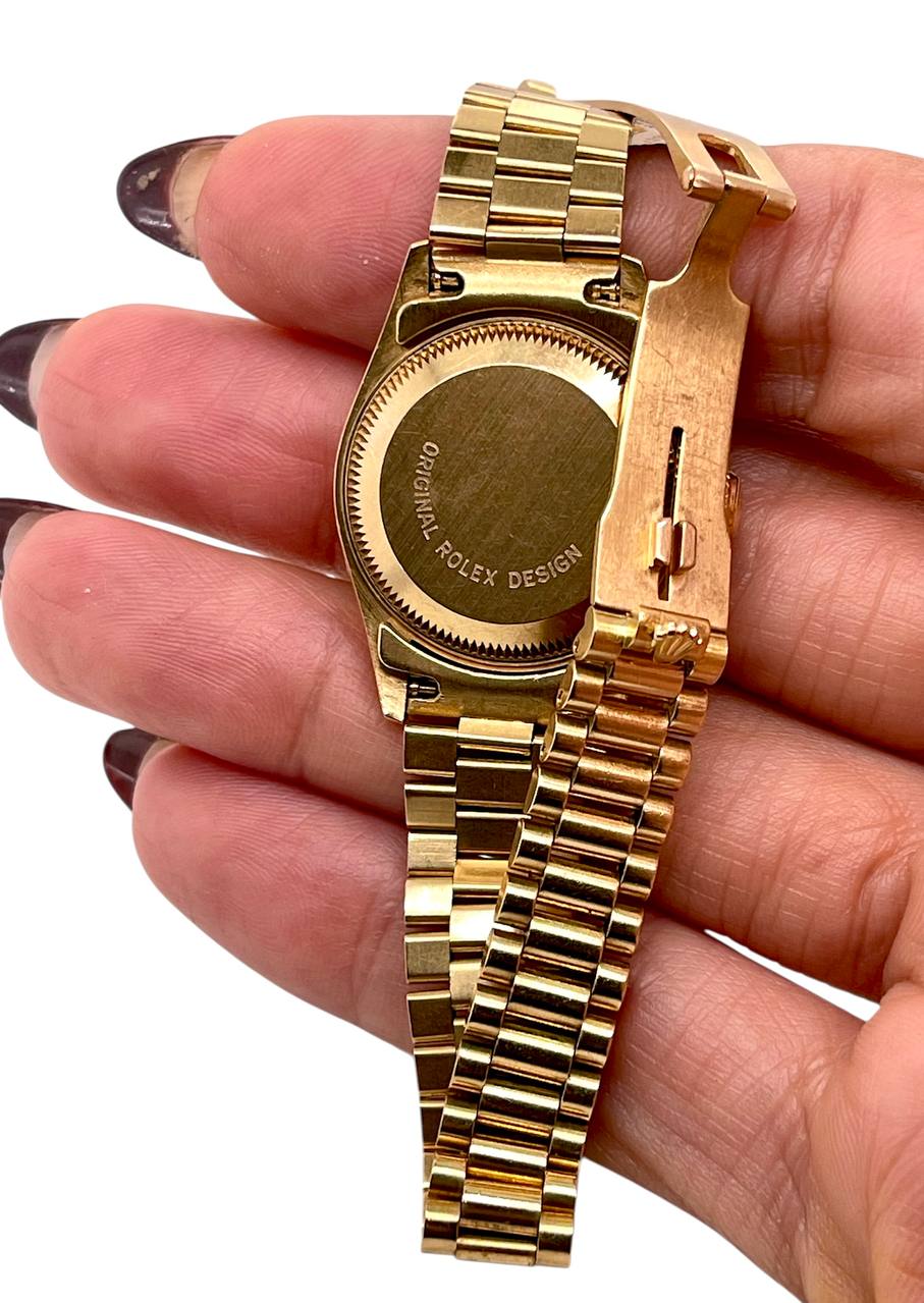 Presidential Rolex Datejust 69178 18K Yellow Gold Watch 26mm Champagne Diamond Dial