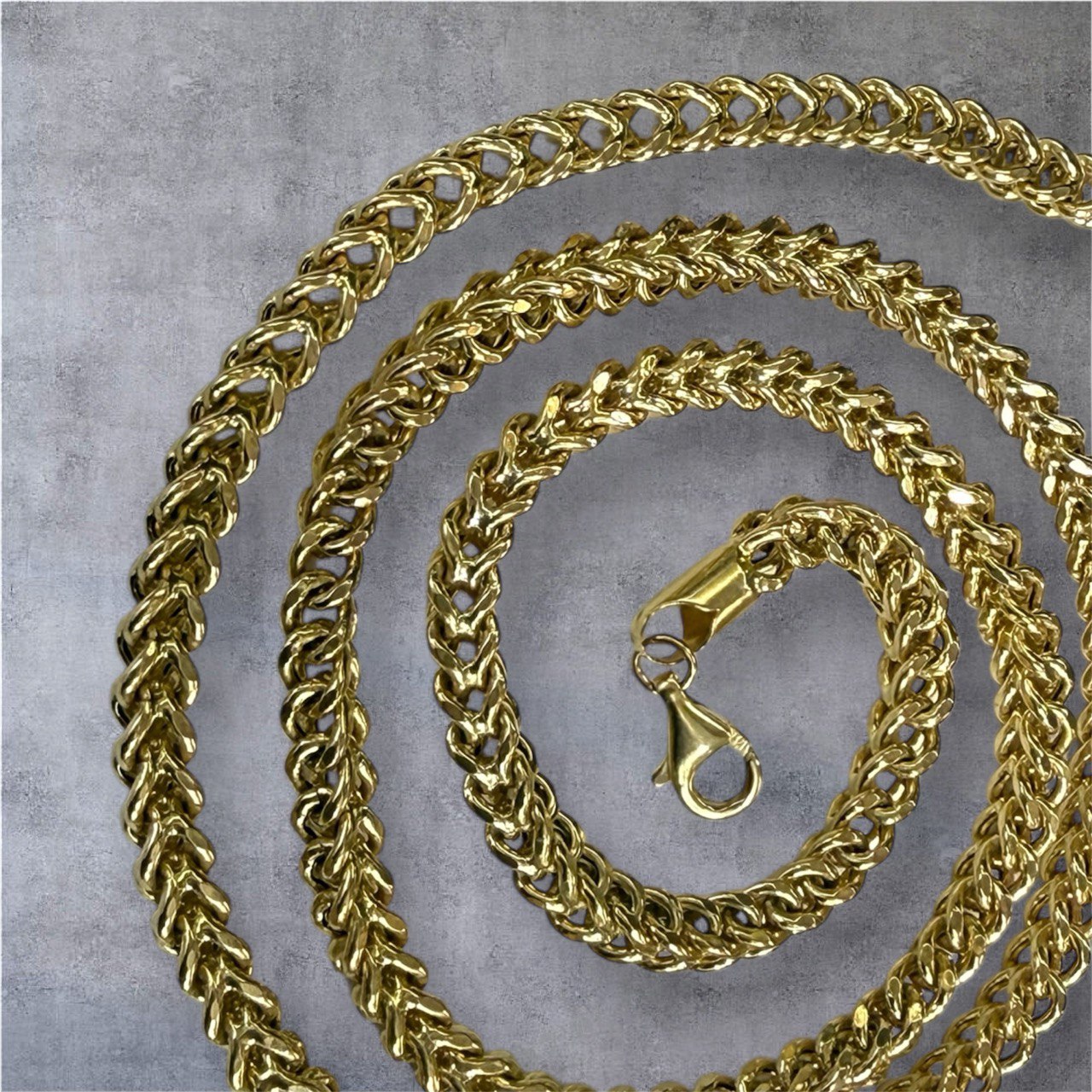 39.2 Grams 14k Yellow Gold Mens Diamond Cut Franco Chain Necklace 27.5 in 5.5 MM