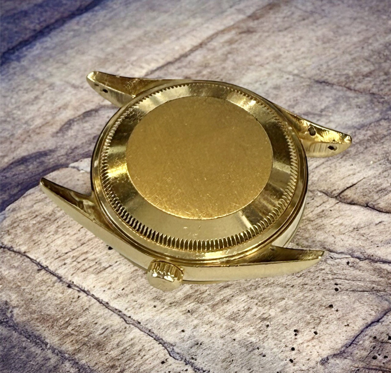 Rolex Date 34mm 15238 18K Yellow Gold Watch Champagne Diamond Dial Head Only